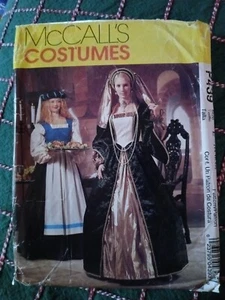 Camisa Campesina Renacentista Sin Cortar Miss 12 14 16 Falda Disfraz Costura Patrón P439 - Imagen 1 de 2