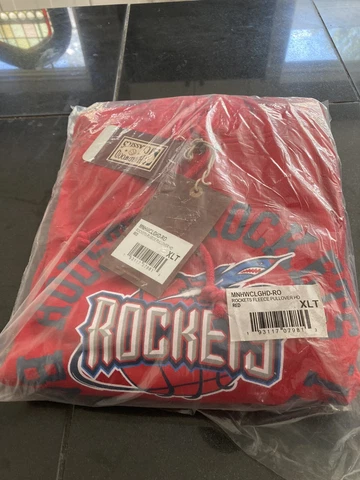 MENS NBA MITCHELL & NESS RETRO HOUSTON ROCKETS Hoodie 4XL RED NWT Cover