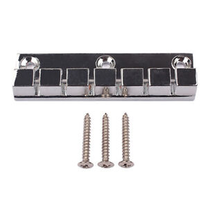 Chrome Plated 6-string Stopbar Tailpiece Guitar Bridge for Electric Guitars