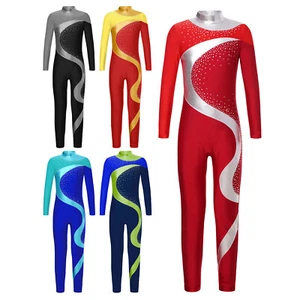 Girls Leotard Dance Jumpsuit Breathable Romper Soft Bodysuit Gymnastics Unitard - Picture 1 of 64