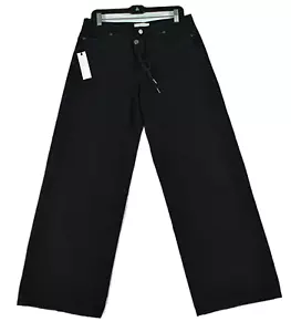 Habitual Jeans Women's Size 8 Jade Wide Leg Black Denim - Picture 1 of 9