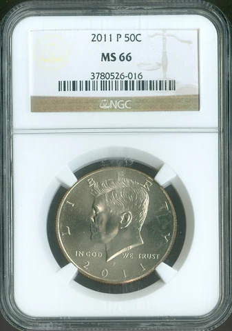 2011 P Kennedy Half Dollar NGC MS66 Cover