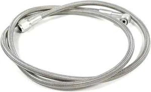72" Turbo Oil Feed Line 72" Length Steel Braided AN4 90 Degree Straight Hose End - Picture 1 of 5