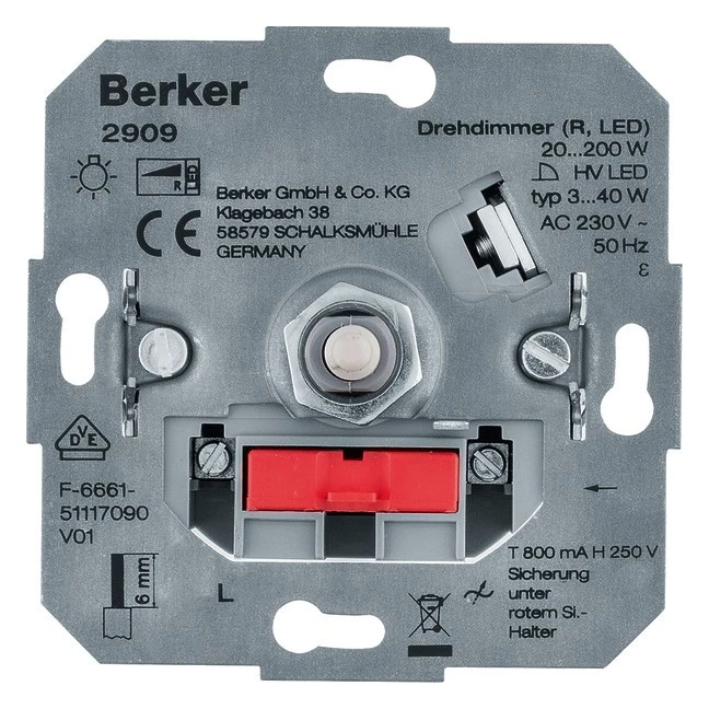 1St. Berker 2909 Drehdimmer (R LED) Lichtsteuerung - Bild 1 von 1