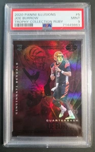 Panini Illusions Trophy Collection Ruby #5 Joe Burrow Rookie 2020 078/125 PSA 9 - Imagen 1 de 2