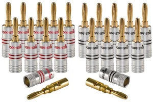 Poppstar 20x High End Bananenstecker Bananas für Lautsprecherkabel bis 6 mm² - Bild 1 von 5