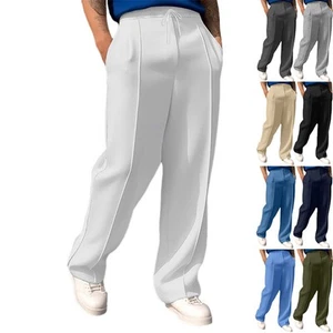 Men's Comfortable and Breathable Casual Drawstring Loose Track Pants - Picture 1 of 14