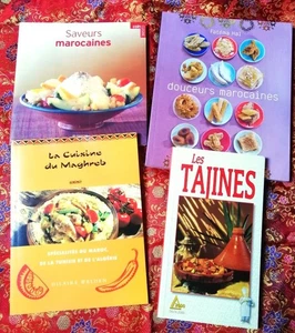 Lot 4 livres sur la Cuisine du Maroc, douceurs marocaines, du Maghreb et Tajines - Picture 1 of 11