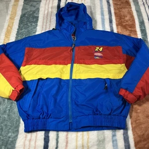 Chaqueta De Colección Jeff Gordon Para Hombres XL Arco Iris 24 NASCAR Racing Arco Iris Abrigo Bombardero Años 90 - Imagen 1 de 12