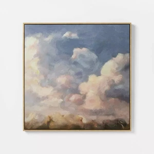 30"x30" Clouds Framed Canvas - Threshold™ designed with Studio McGee NWT - Picture 1 of 3