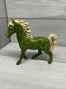 Chadwick Japan Dark Green Horse Ceramic 8" H Figurine Wild Stallion - Picture 1 of 15