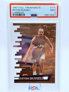 1997 TRIUMVIRATE LUMINOUS BRYON RUSSELL #T7C PSA 9 - POP 2 - None Higher! - Picture 1 of 2