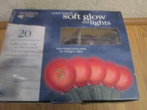 Holiday Time Cool Touch Soft Glow Red Lights-20 Ct-New Opened Box - Picture 1 of 11