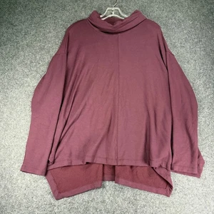 Athleta Pranayama lila Pflaume Oversize Tunika Wasserfallausschnitt Pullover Oberteil - M - Bild 1 von 8