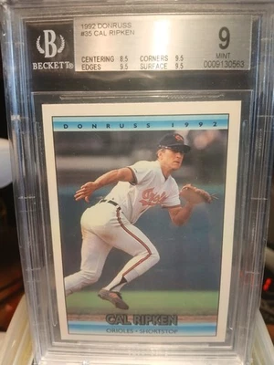 1992 Donruss Cal Ripken Jr. #35 BGS-9 MINT - Image 1 of 2