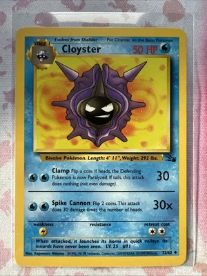 Pokémon Card Cloyster 32/62 Fossil 1999 Vintage Pokemon Karte - Bild 1 von 4