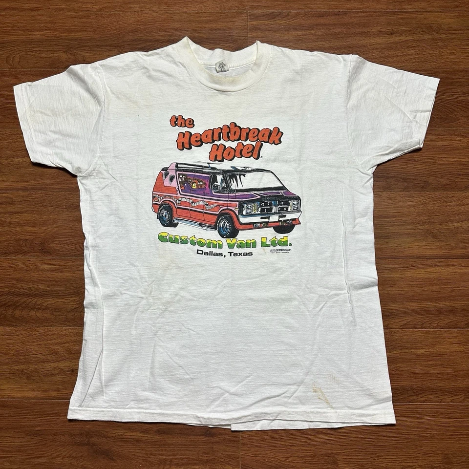 Camisa De Colección The Heartbreak Hotel Custom Van Ltd XL S/S Dallaswood Camiseta Años 70 EE. UU. Foto 1 de 4