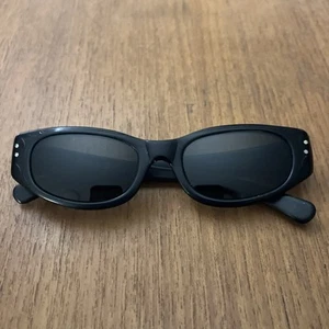 VTG American Optical Calobar Sunglasses Eyeglasses Frames C8 MCM Black Cat Eye - Picture 1 of 13