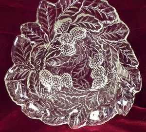 Indiana Glass Blackberry Bowl Clear Pressed Candy Dish 1960s Vintage - Picture 1 of 4