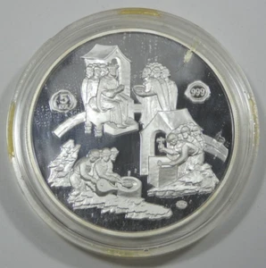 1988 EE. UU./URSS Mil Años Rublo Conmemorativo 5oz .999 Plata Fina - Imagen 1 de 5