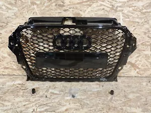 Honeycomb Front Grille Black Gloss For Audi A3 S3 8V RS3 12-15 Pre Facelift - Picture 1 of 7