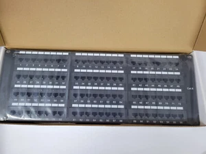 CAT6 110 Panel krosowy typu 96 portów Rackmount czarny - Zdjęcie 1 z 4