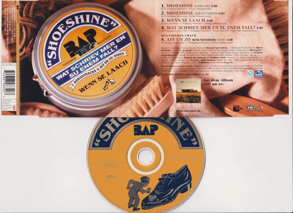 BAP – Shoeshine / Wenn Se Laach - 4 Track enhanced Maxi CD 2001 EMI - Bild 1 von 1