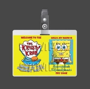 PANTALONES CUADRADOS BOB ESPONJA - Bob Esponja Krusty Krab cosplay I.D. Insignia - Imagen 1 de 2