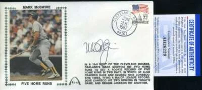Mark McGwire PSA DNA Coa Autograph Hand Signed 1987 FDC Cache - Image 1 of 2