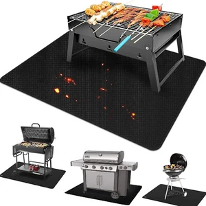 NEW HOT Under Grill Mats for Outdoor Grill Fireproof Deck and Patio Protective ఌ - Picture 1 of 11