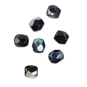 Perla Facetada de Cristal, 4MM Ø , Onyx Iridiscente, Caja 100 Pzas - Imagen 1 de 2