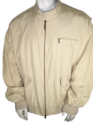 Bobby Jones XXL Full Zip Beige Silk Water Resistant Golf Jacket - Image 1 of 4