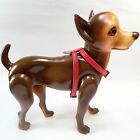 PU Luxury Leather Dog Cat Harness for Toy Breeds Size Small Red Color