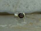 14K Yellow Gold And Sterling Silver Garnet Ring Size 7