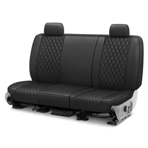 For Jeep Grand Cherokee 99-04 Seat Cover Faux Leather Diamond Shield Quilted 2nd - Picture 1 of 2