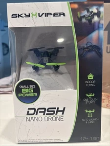 Sky Viper Dash Nano Drone Indoor Flying Auto Hover Rechargeable Black Green New - Picture 1 of 3