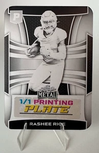 Rashee Rice 2025 Leaf Metal Pristine Black Printing Plate 1/1 (Error Back) - Picture 1 of 2