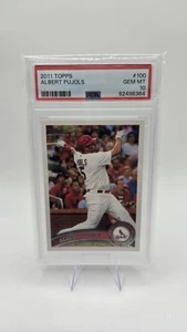 2011 TOPPS #100 ALBERT PUJOLS PSA 10 GEM MT CARDINALS - Picture 1 of 3
