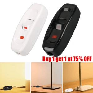 Inline ON/OFF Button 240V 10A Table Lamps Desk Light Cord Cable Switch Button - Picture 1 of 14