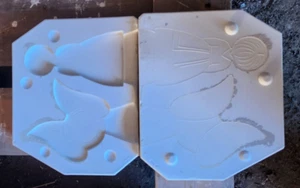 Vintage Ceramic Slip Cast Duncan Mold #53e Folk Art Carol Angel - Picture 1 of 4