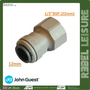 John Guest Speedfit 12mm Female Pushfit to 1/2" BSP Female - Grey - CM451214FS - Picture 1 of 3