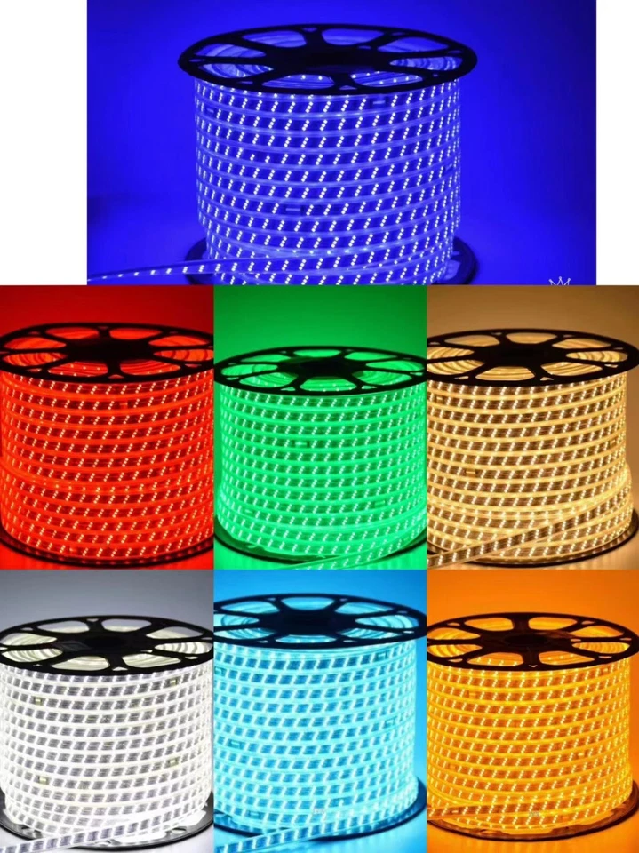 220V 240V LED Strip Lights 2835 Waterproof Commercial Light+UK Plug 3 Line - Image 1 of 1