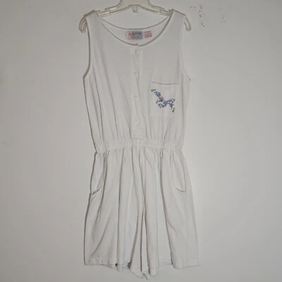 Mameluco Rompin Rage Mujer Mediano Blanco Una Pieza Bordado Años 80 De Colección NUEVO M Foto 1 de 4