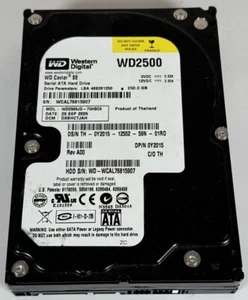 Western Digital Caviar 250GB 3.5" SATA Hard Drive HDD WD2500JD-75HBC0 TESTED - Picture 1 of 4