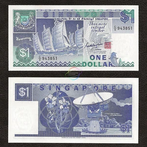 SINGAPORE 1 Dollar Sign Goh Keng Swee 1987 P-18 SHIP SERIES UNC Uncirculated - Picture 1 of 1