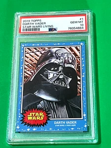 DARTH VADER*Topps Living SET PSA 10 GEM-MINT! 2019 STAR WARS #1 SP 4864 - Picture 1 of 2