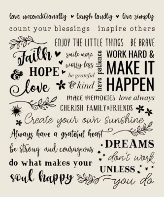 Faith Hope Love Happy Inspirational Sayings Thin Soft Throw Blanket 50x60 in - Image 1 of 2