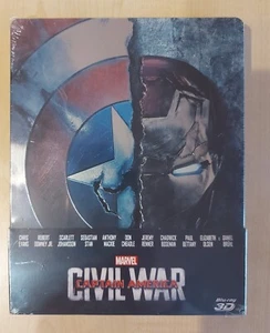 Steelbook Captain America Civil War Marvel Cinematic Universe Blue-ray DVD disc - Foto 1 di 4