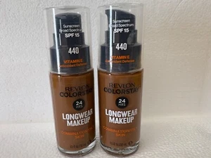 REVLON COLORSTAY 24Hrs Combination/Oily Matte Foundation 440 Mahogany lot of 2 - Picture 1 of 5