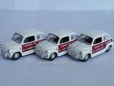 3 X SEAT FIAT 600 MODEL VAN ASISTENCIA SERVICE 1:43 SCALE SOLIDO NO BOX K8 - Image 1 of 4